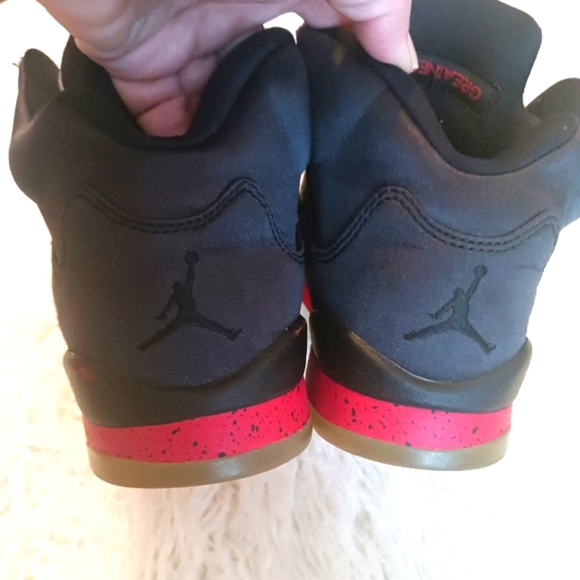 Jordan 5 Retro Satin Bred Black Red Basketball Sneakers Shoes - Picture 11 of 12